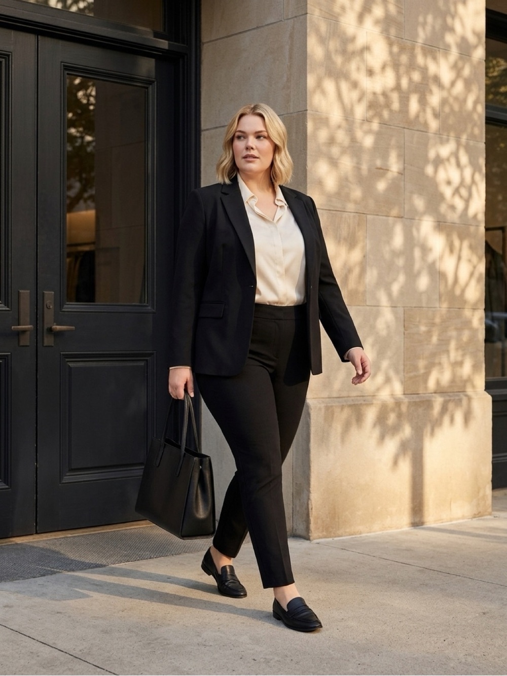 Cato Black Ankle-Length Tailored Cropped Pants